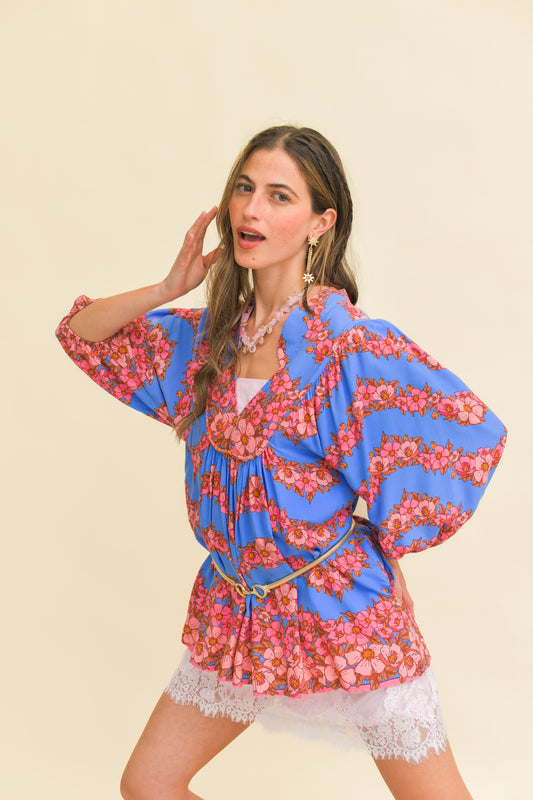 LITTLE FLOWERS PRINT BOHEME BLOUSE