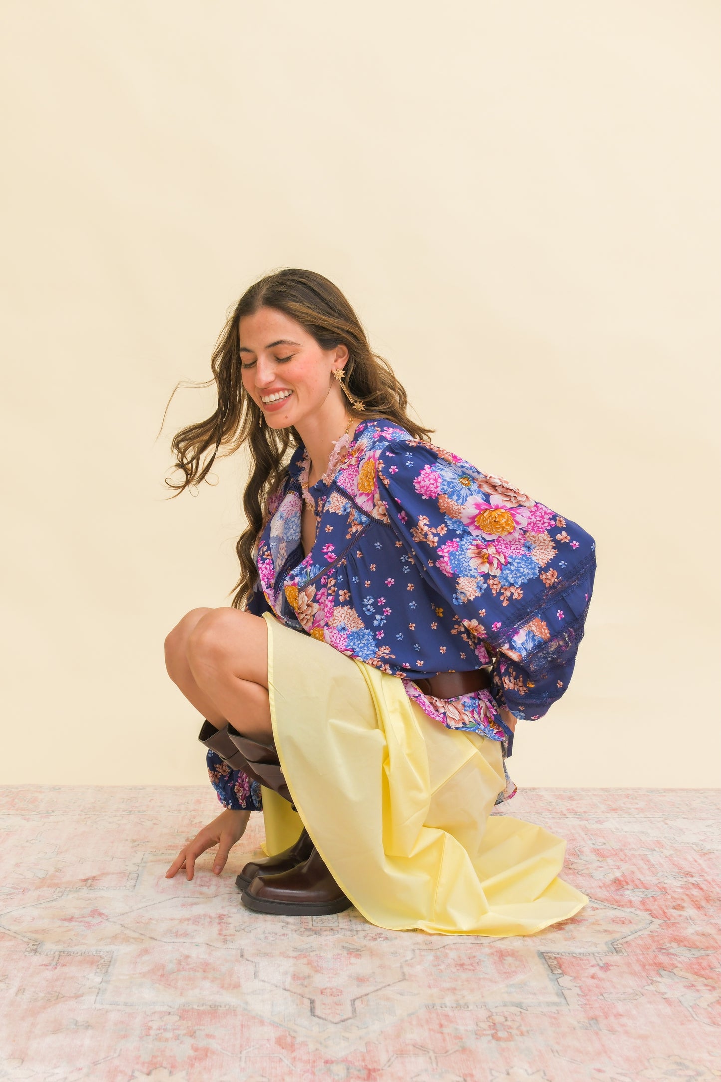WILD WHIM PRINT ELIZA BLOUSE