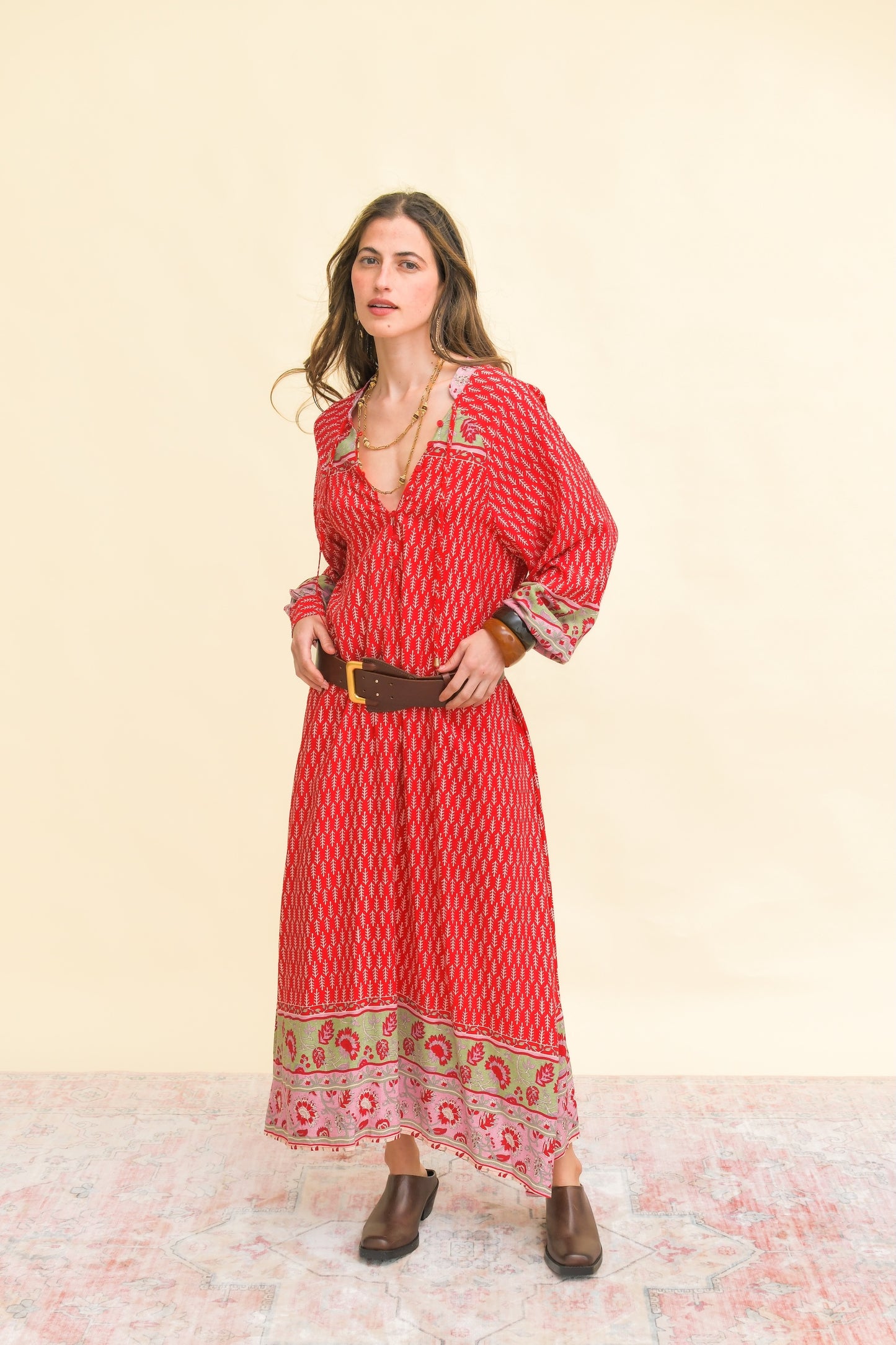 ZELIE PRINT WINTER BREE MAXI DRESS