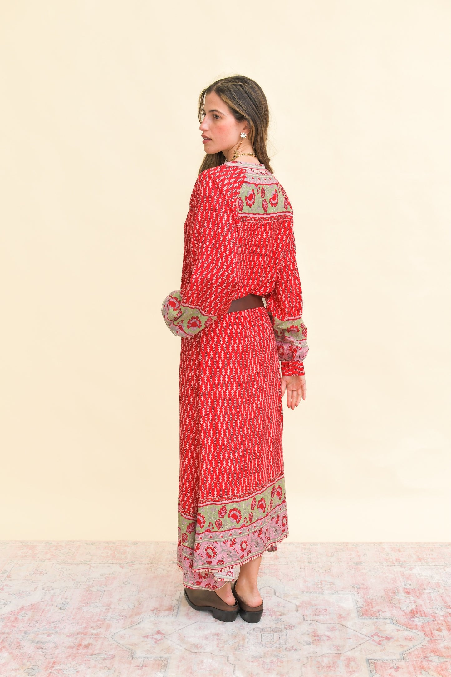 ZELIE PRINT WINTER BREE MAXI DRESS