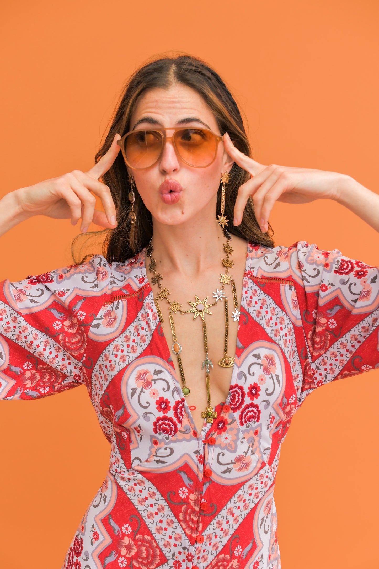 ROSA PRINT LENNI MIDI DRESS
