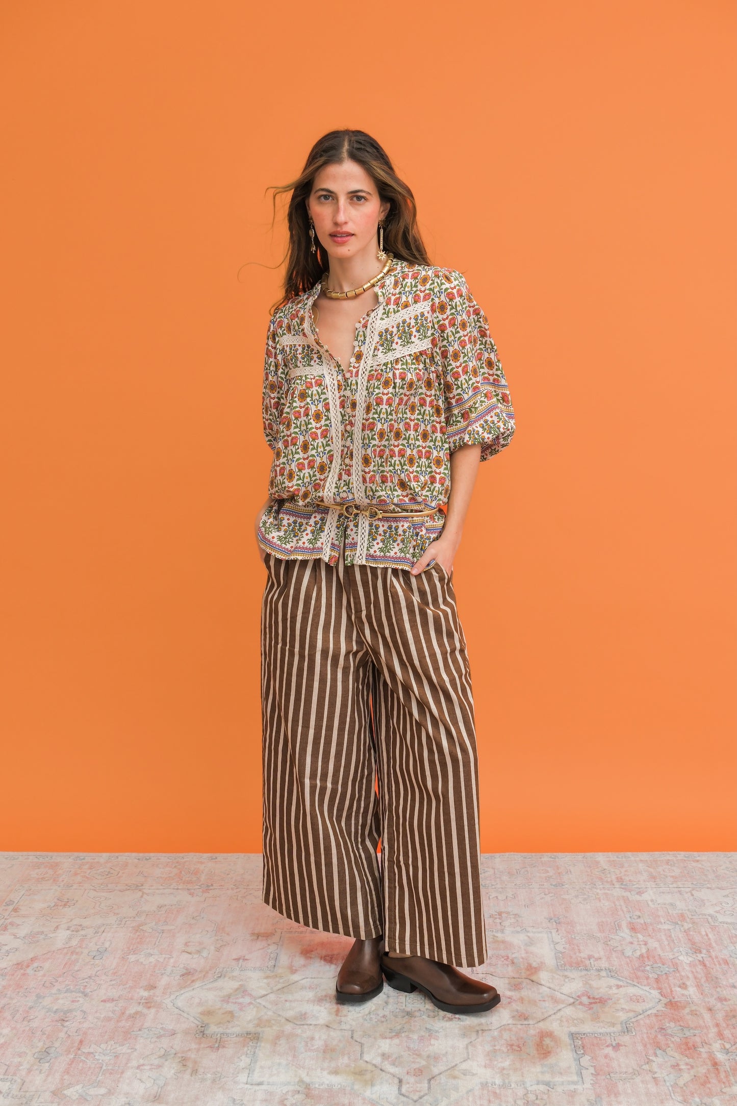 HARLOWE PRINT BEE BLOUSE
