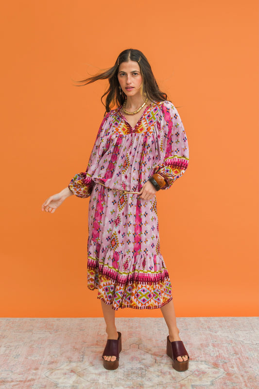 LOST TRIBE PRINT CAMILLE MAXI DRESS