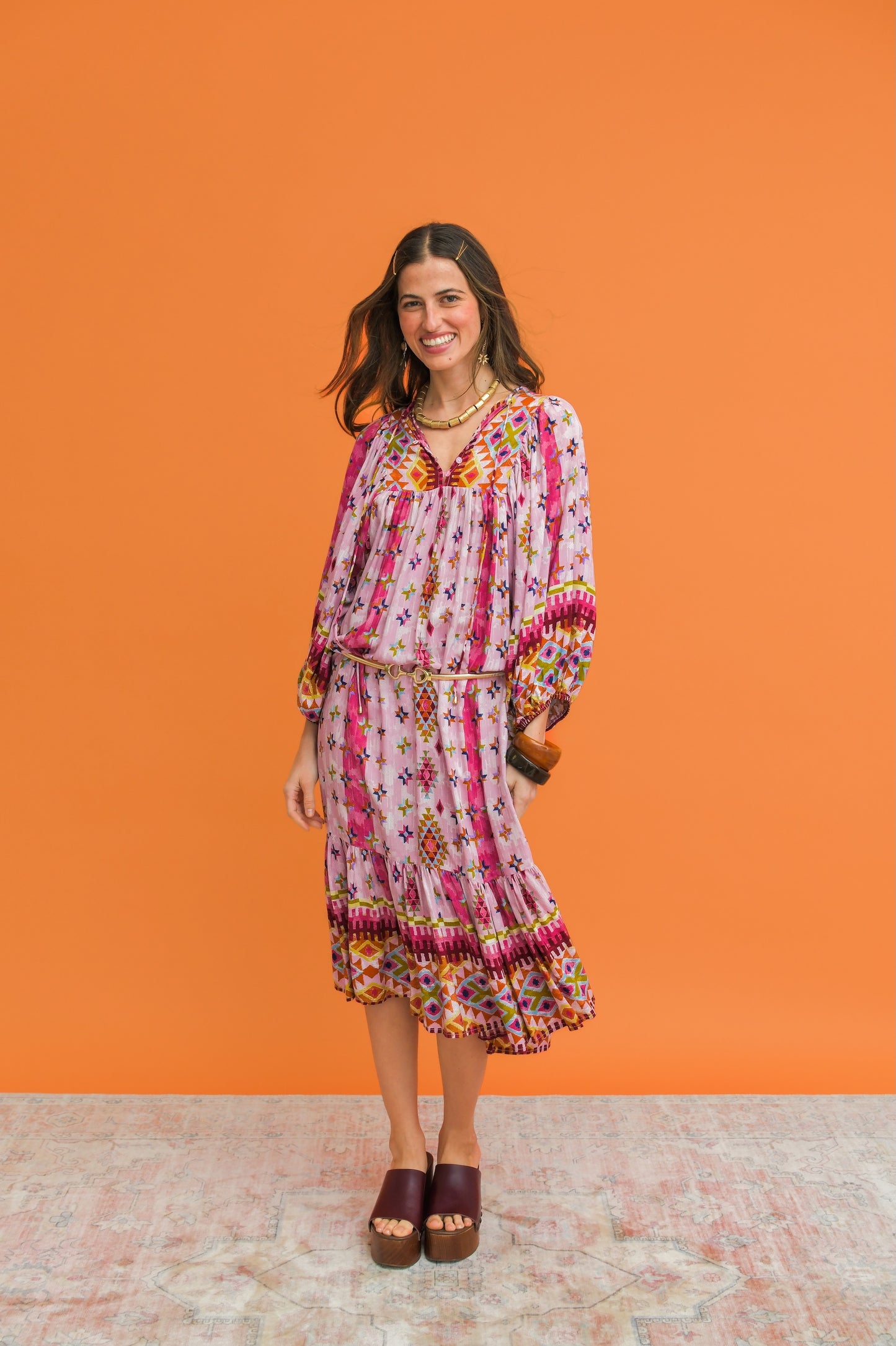 LOST TRIBE PRINT CAMILLE MAXI DRESS