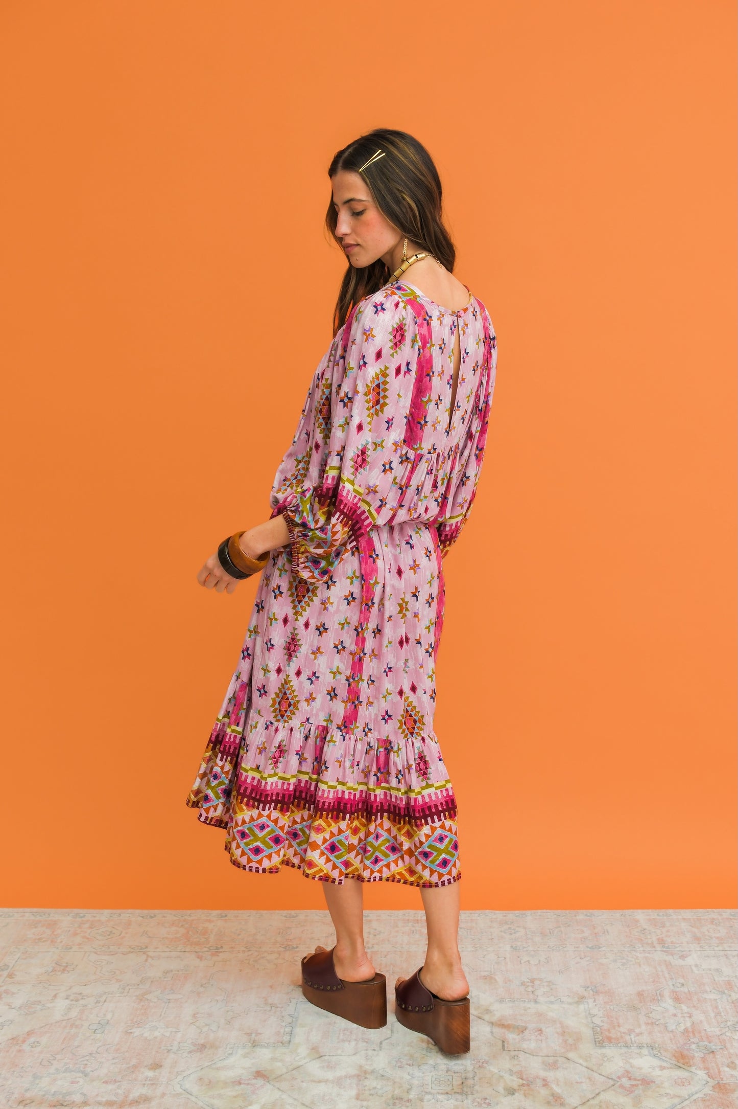 LOST TRIBE PRINT CAMILLE MAXI DRESS