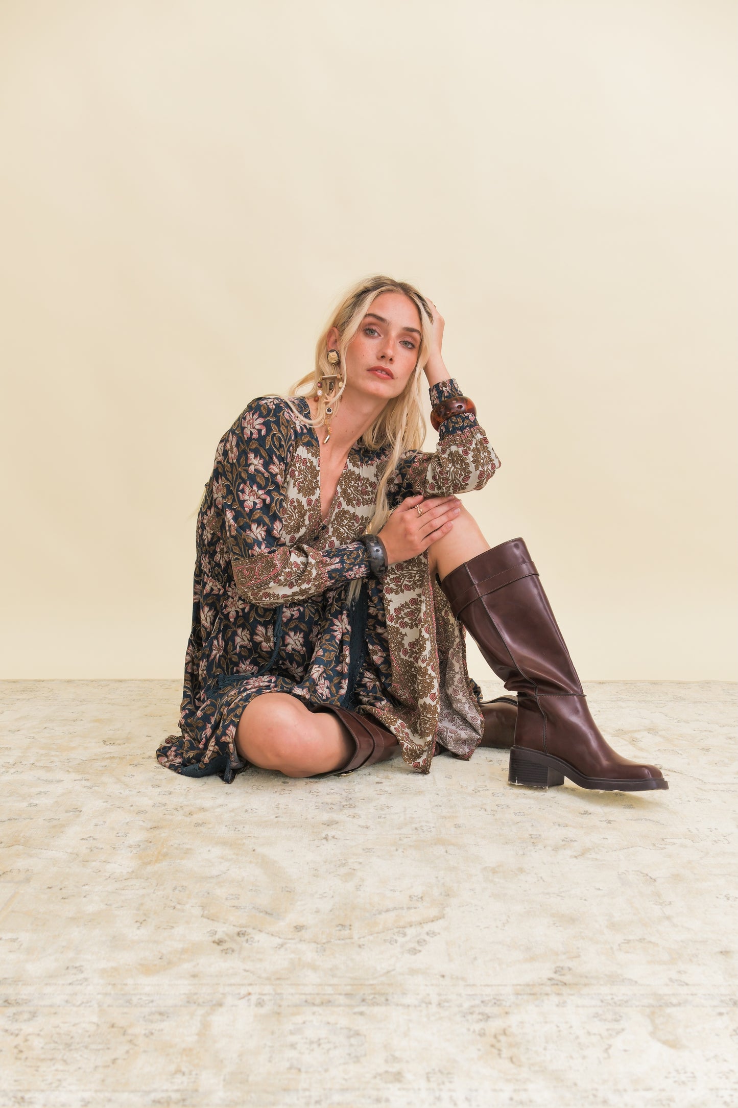 NOMADE PRINT SABRINA MAXI DRESS