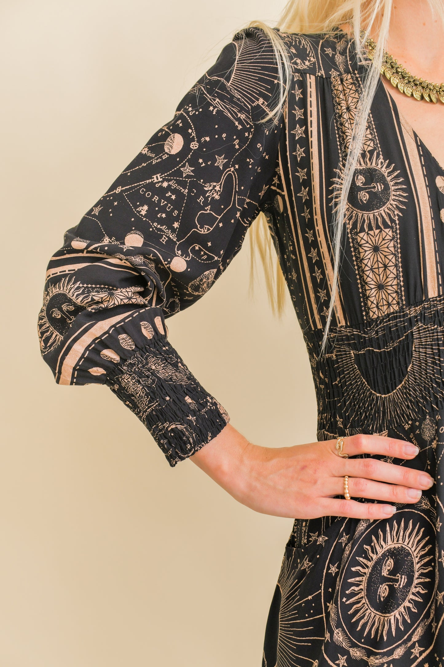 ASTRID PRINT SABRINA MAXI DRESS