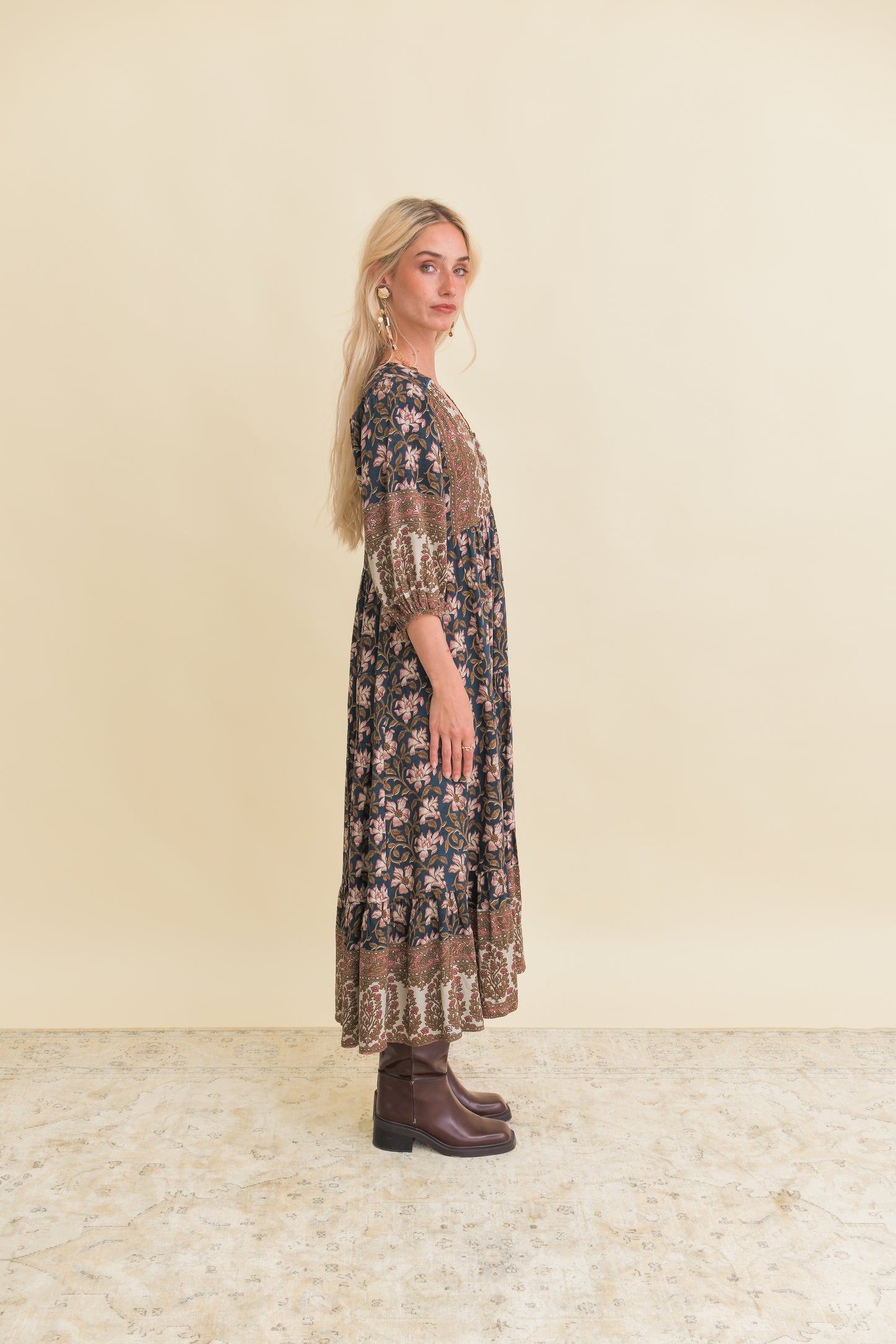 NOMADE PRINT EVE MIDI DRESS
