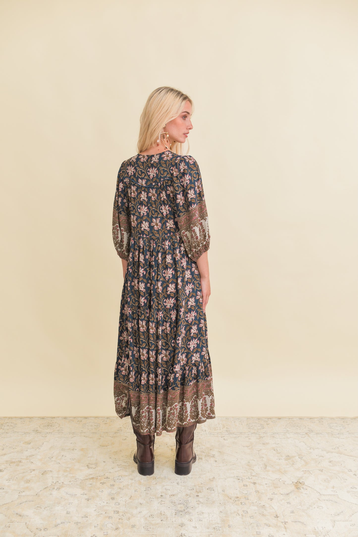 NOMADE PRINT EVE MIDI DRESS