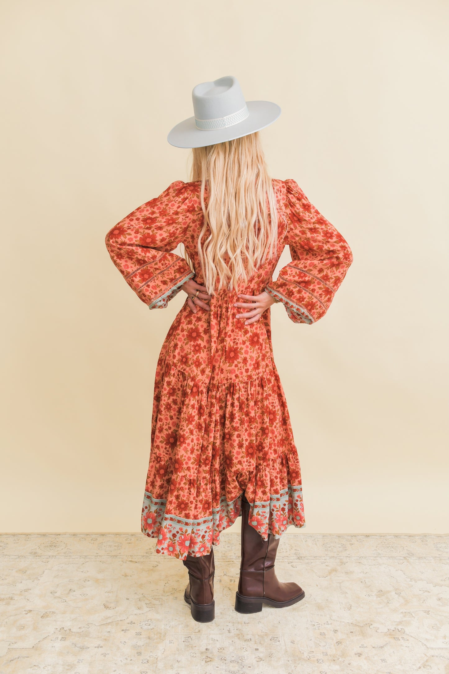 LILLIANA PRINT EVE MIDI DRESS