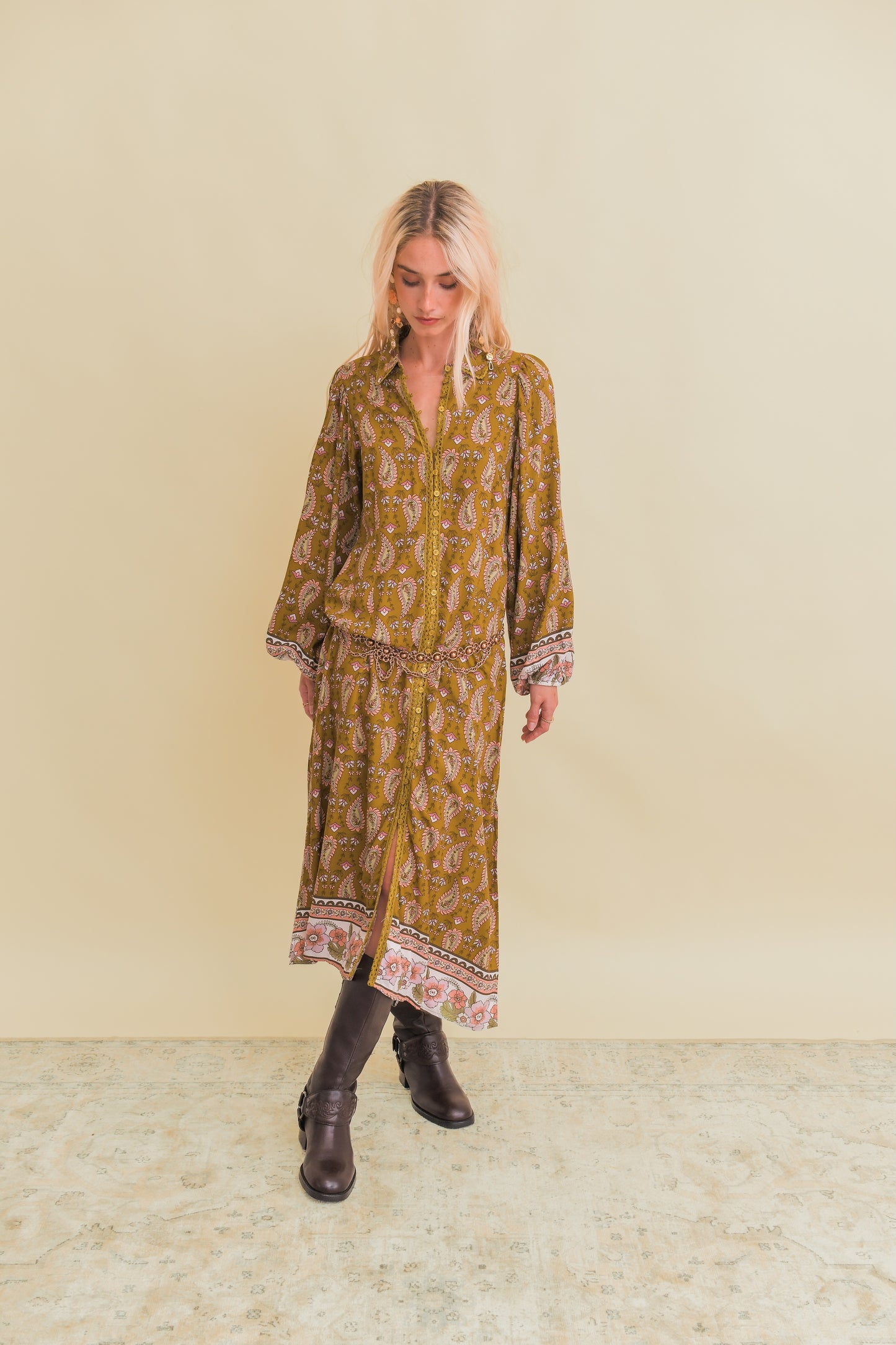 AMALIE PRINT WHITNEY MIDI DRESS