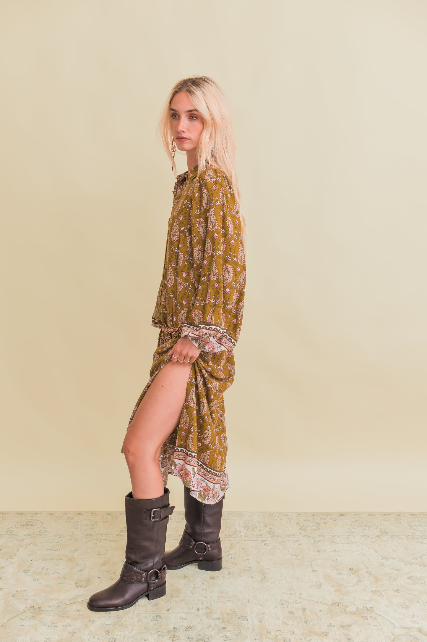 AMALIE PRINT WHITNEY MIDI DRESS