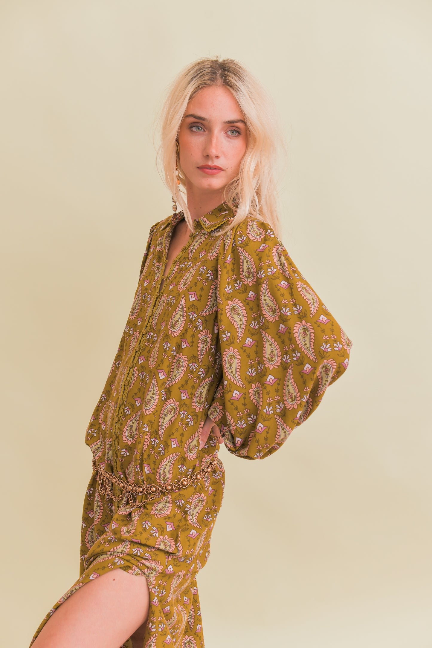 AMALIE PRINT WHITNEY MIDI DRESS