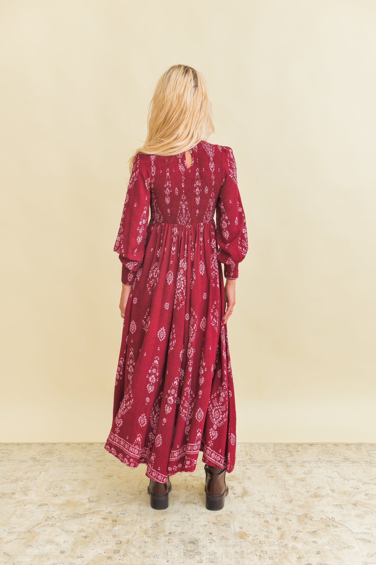 RHUBARB PRINT BELLA MAXI DRESS
