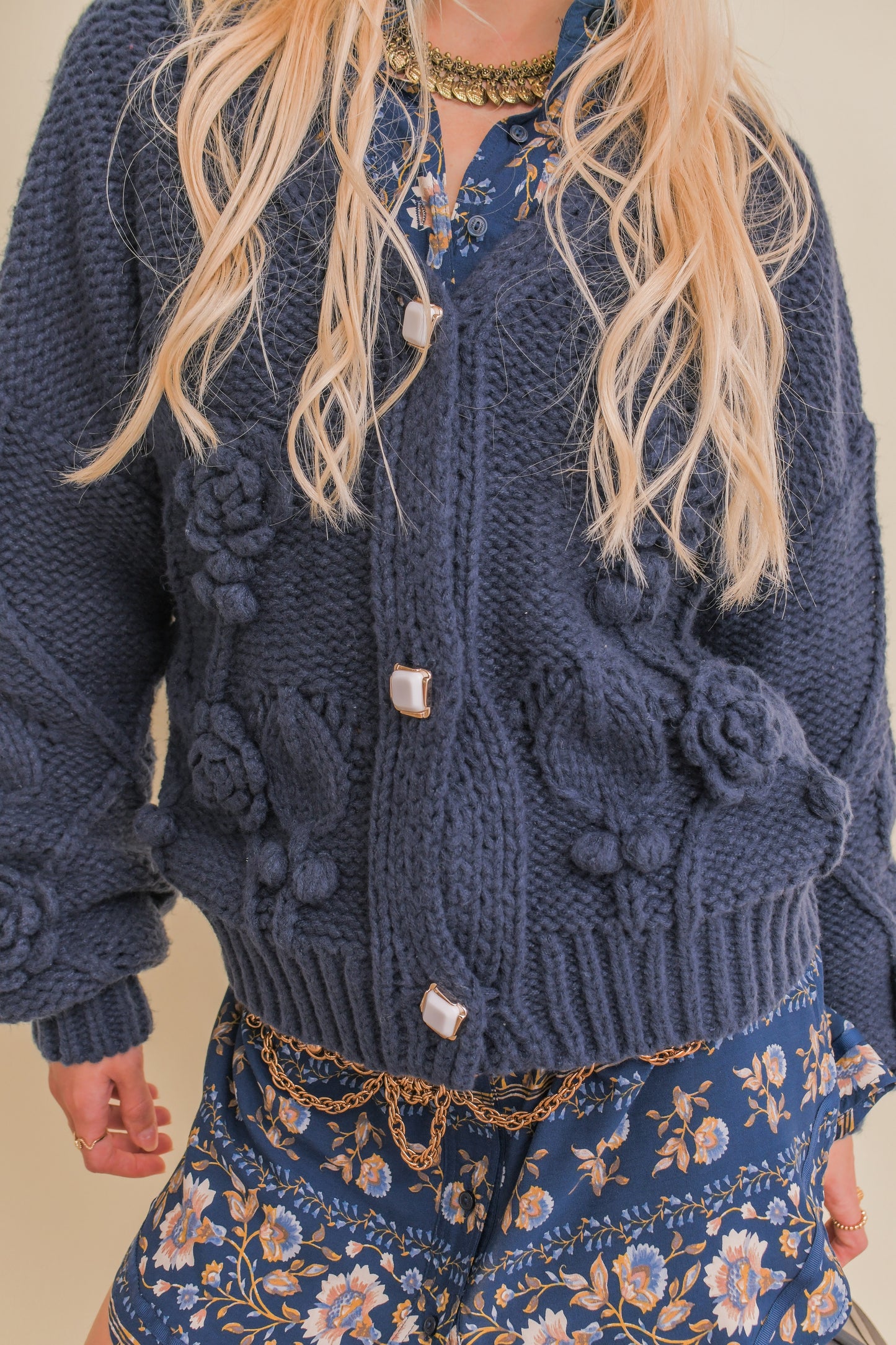 NAVY COZY KNIT