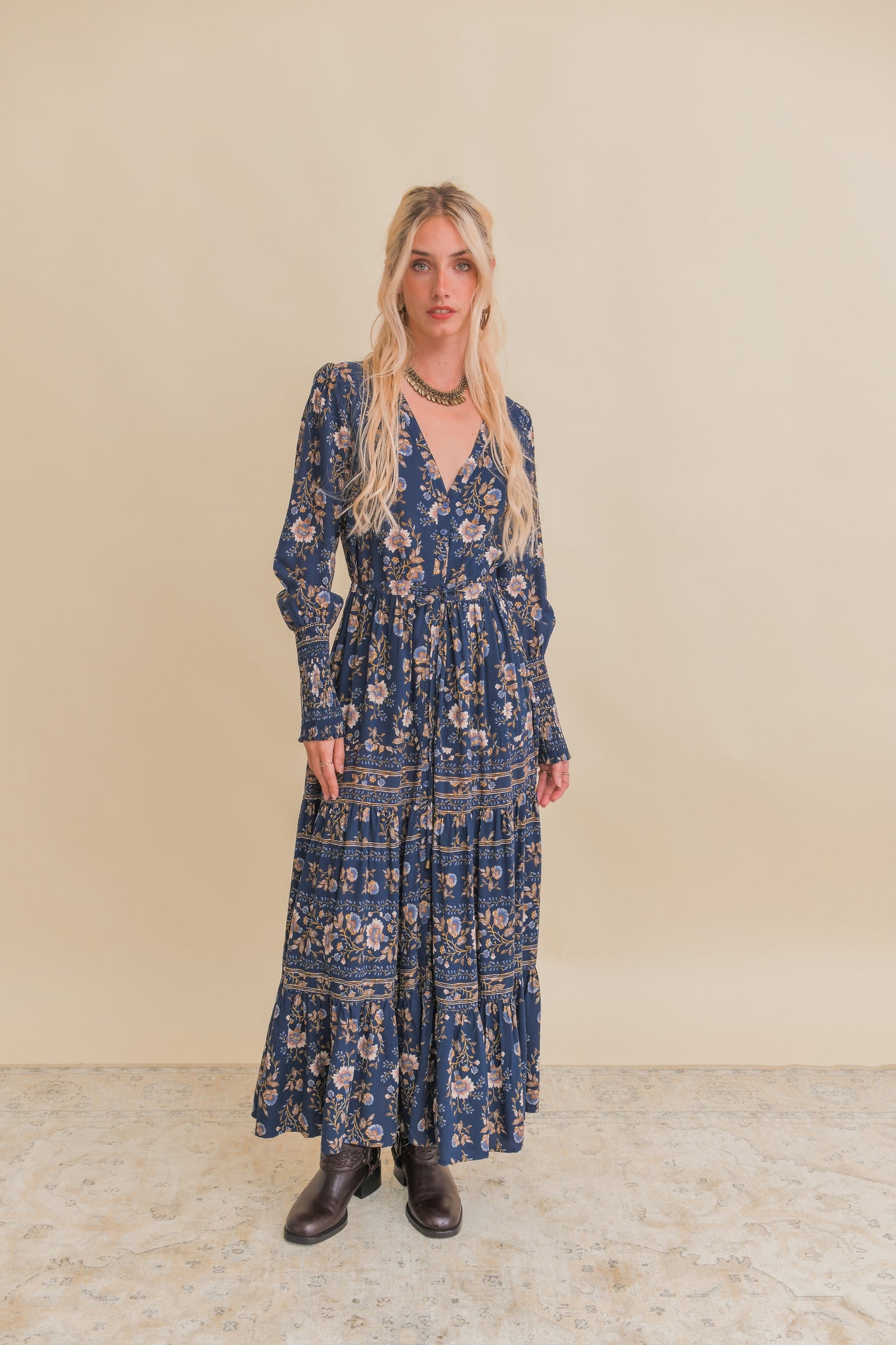 ADELINE PRINT STEPHANIE MAXI DRESS
