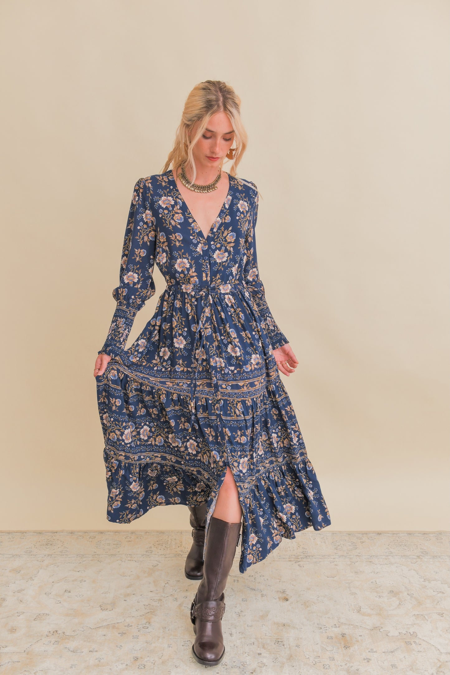 ADELINE PRINT STEPHANIE MAXI DRESS