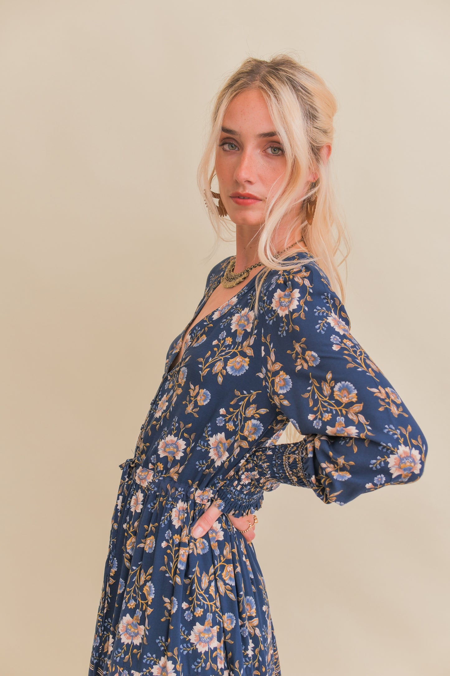 ADELINE PRINT STEPHANIE MAXI DRESS