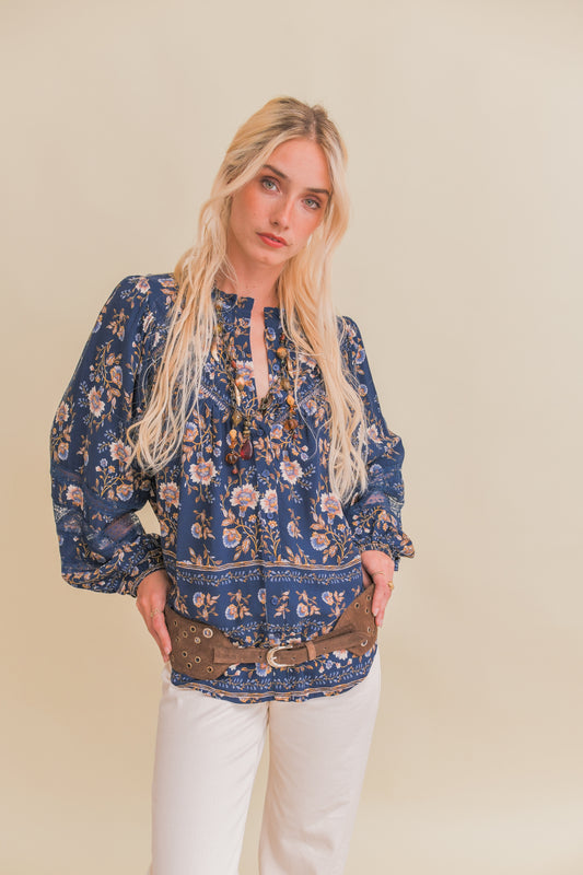 ADELINE PRINT ELIZA BLOUSE