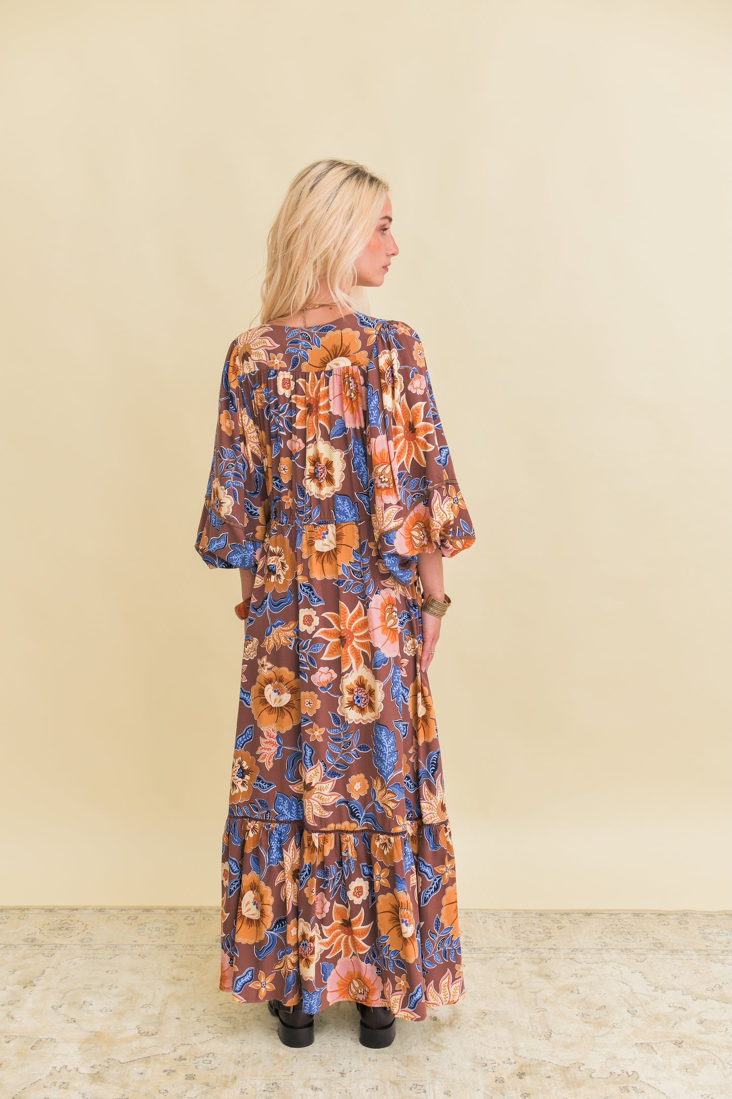 TIERRA PRINT CATALONIA MAXI DRESS