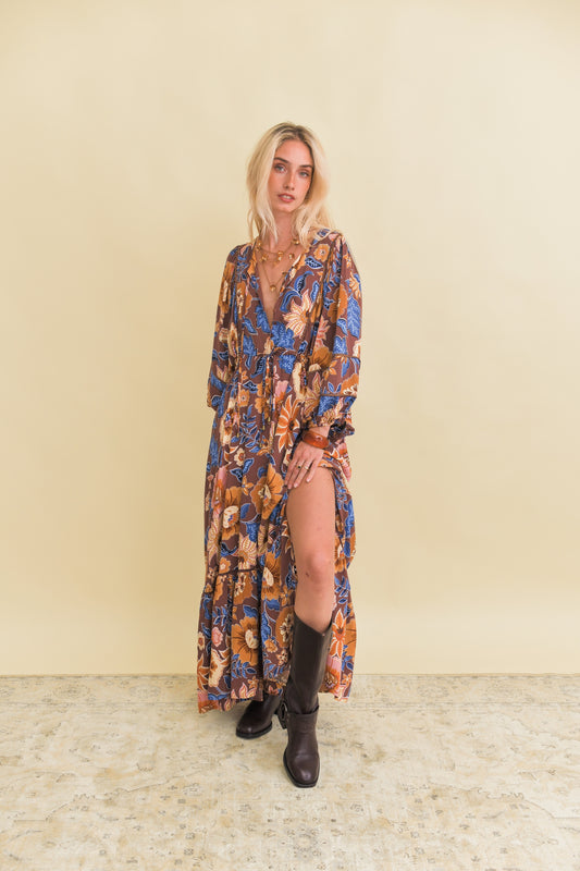 TIERRA PRINT CATALONIA MAXI DRESS