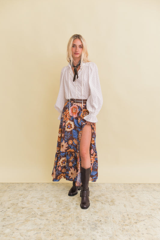 TIERRA PRINT DAPHNE SKIRT