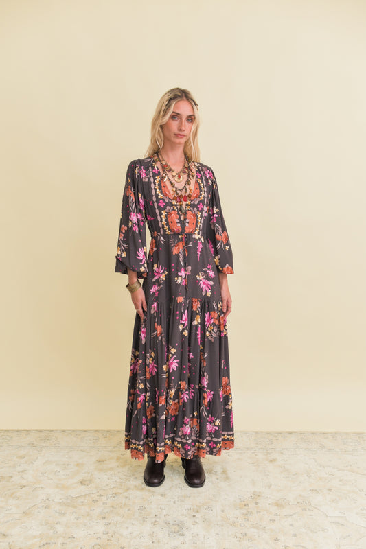 MONARCH BLOOM PRINT TERESA MAXI DRESS