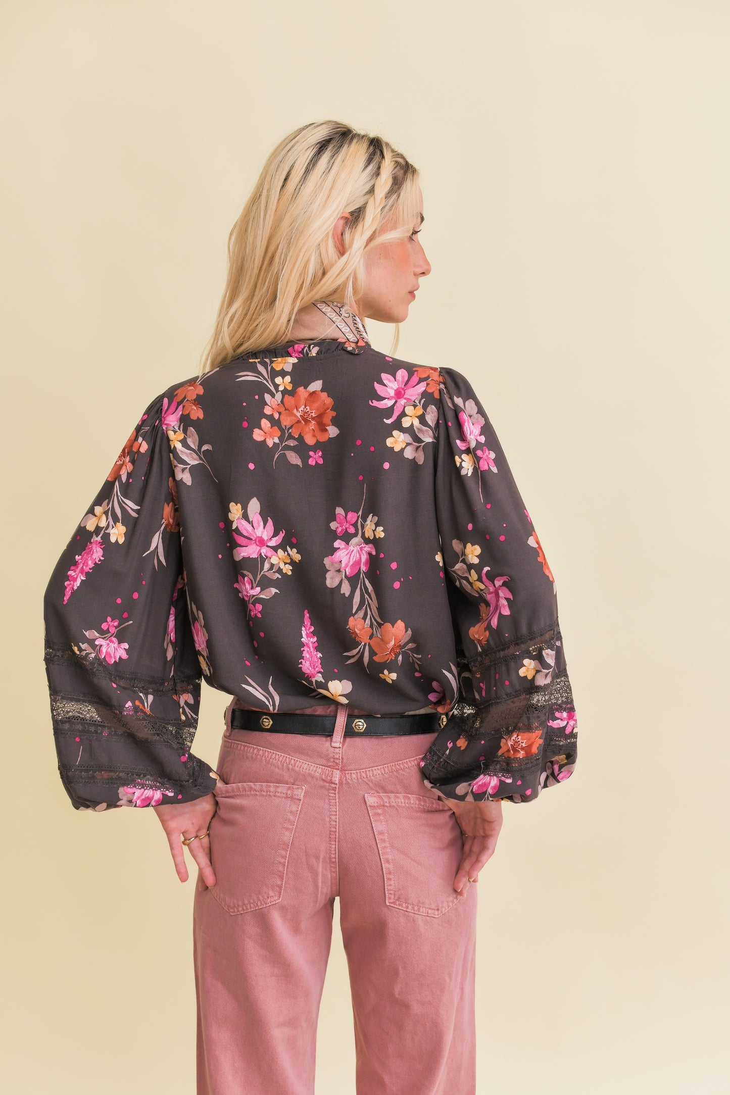 MONARCH BLOOM PRINT ELIZA BLOUSE