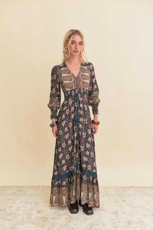 NOMADE PRINT SABRINA MAXI DRESS