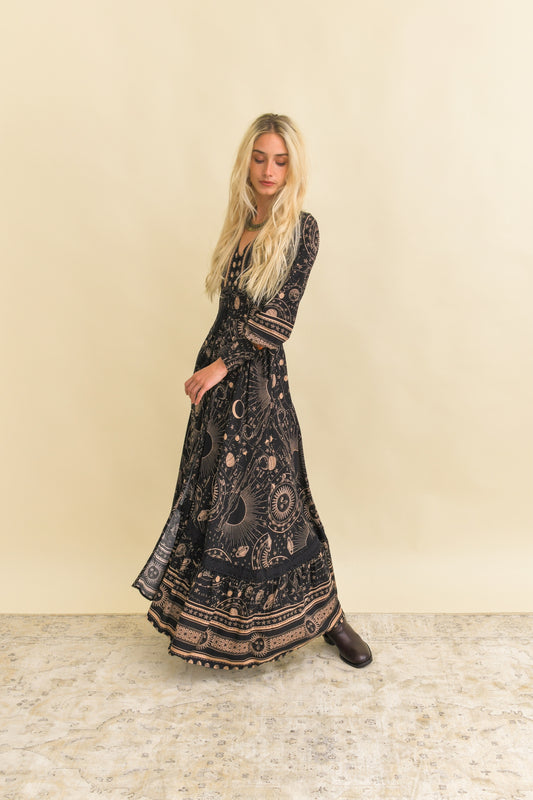 ASTRID PRINT SABRINA MAXI DRESS