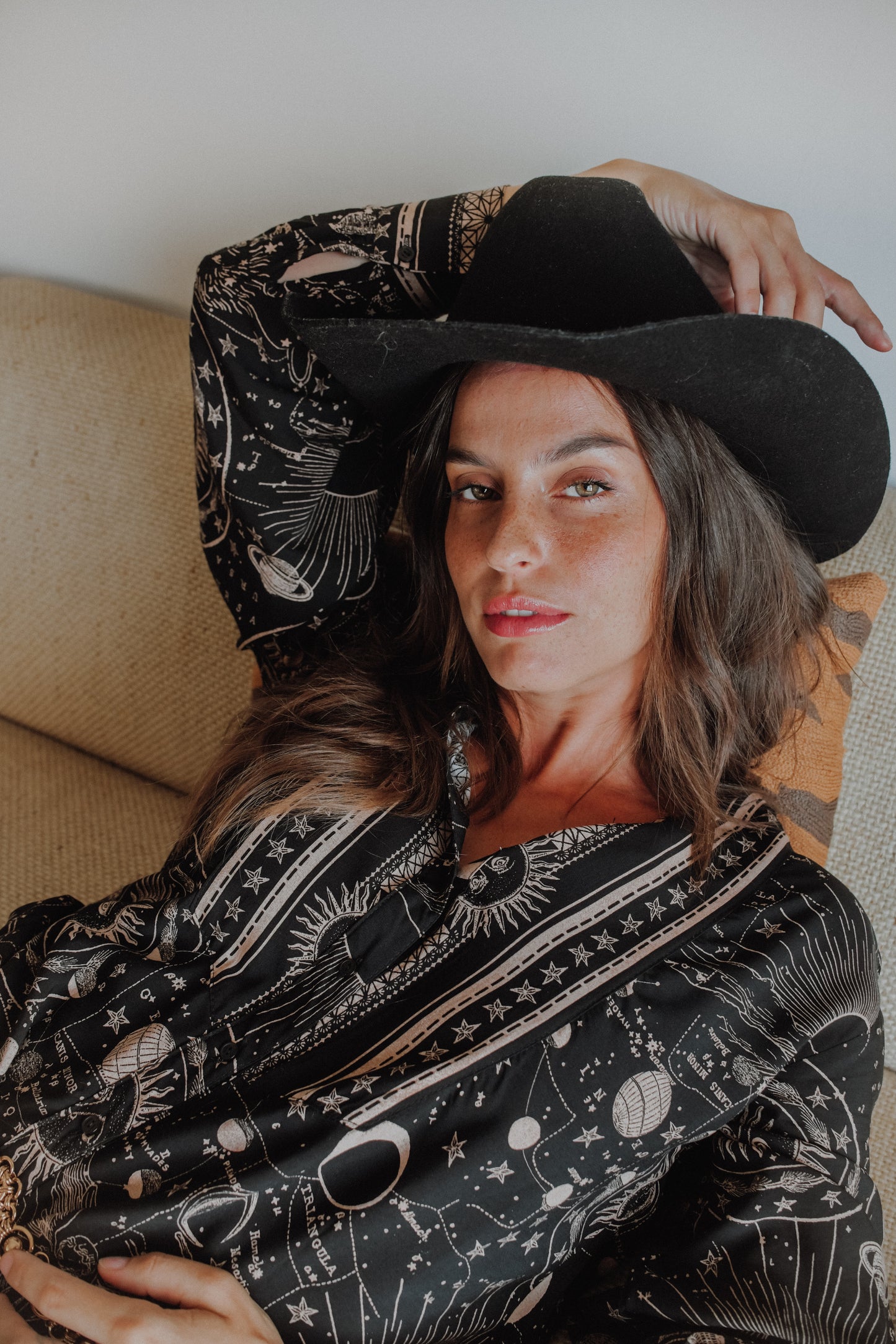 ASTRID PRINT MOONSTONE SHIRT DRESS