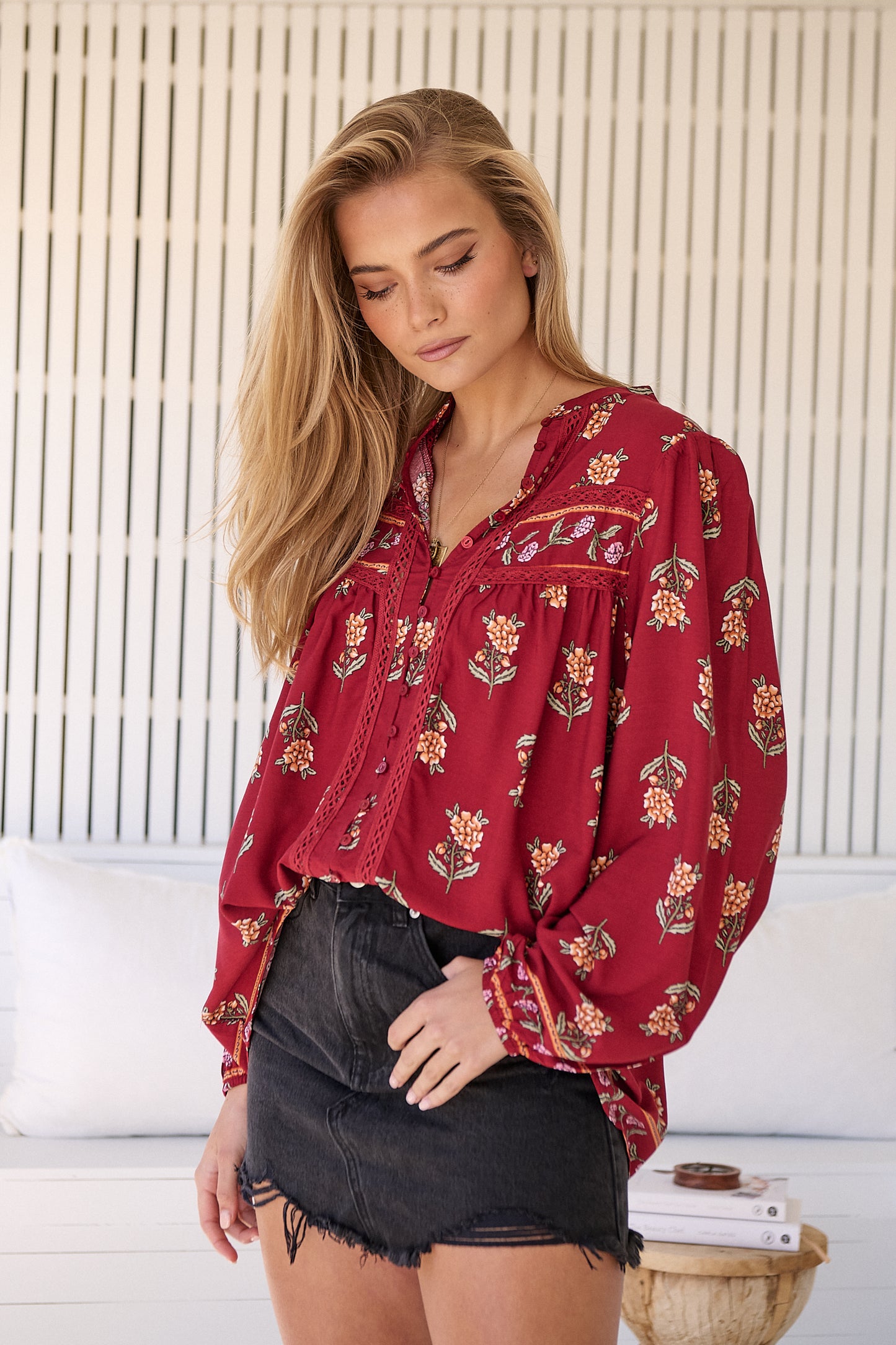 GRENACHE PRINT BREE BLOUSE