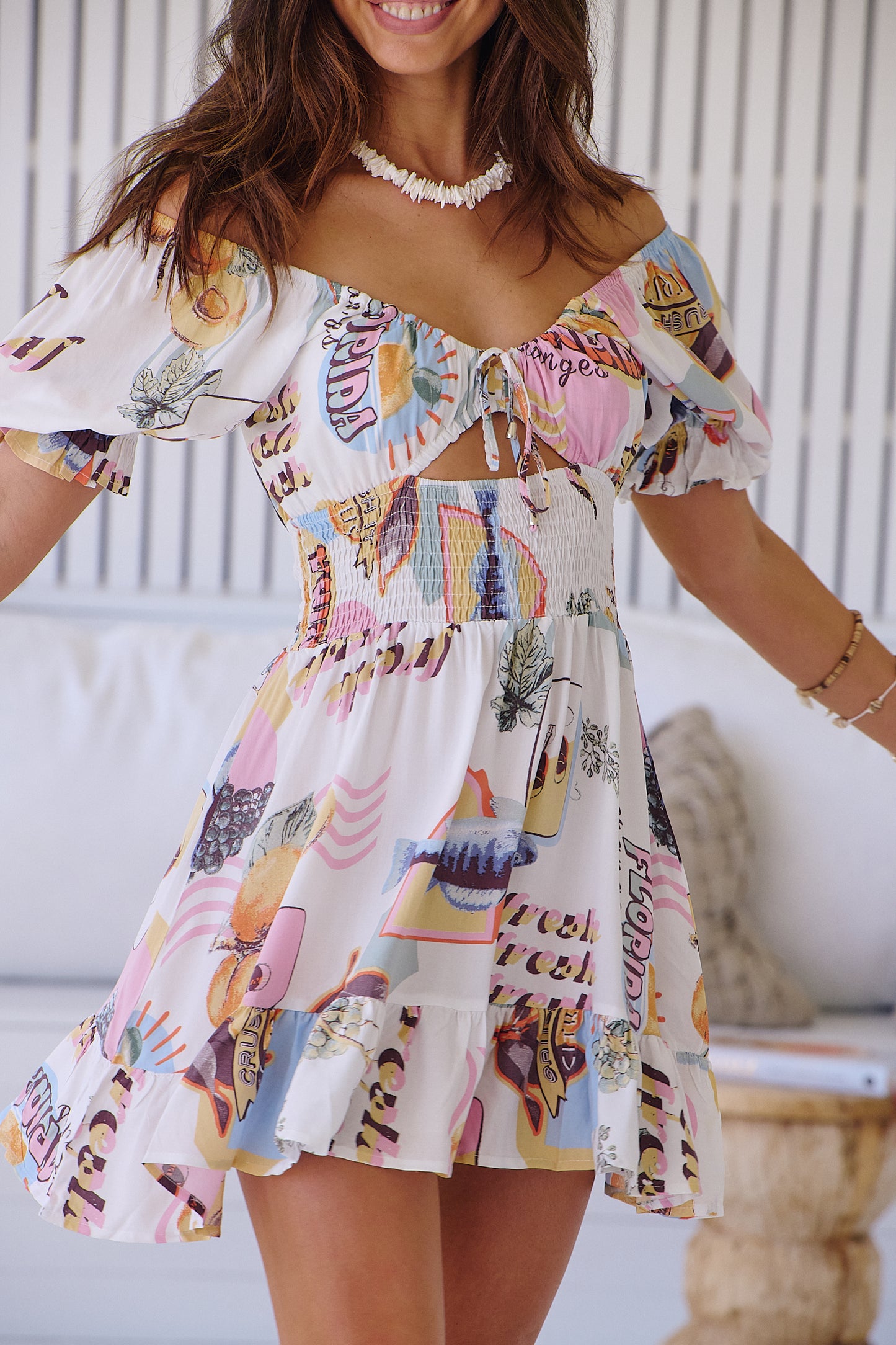 FLORIDA FEELS PRINT RINI MINI DRESS