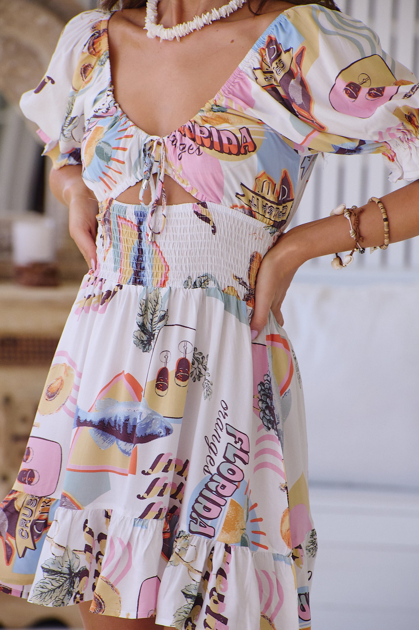 FLORIDA FEELS PRINT RINI MINI DRESS