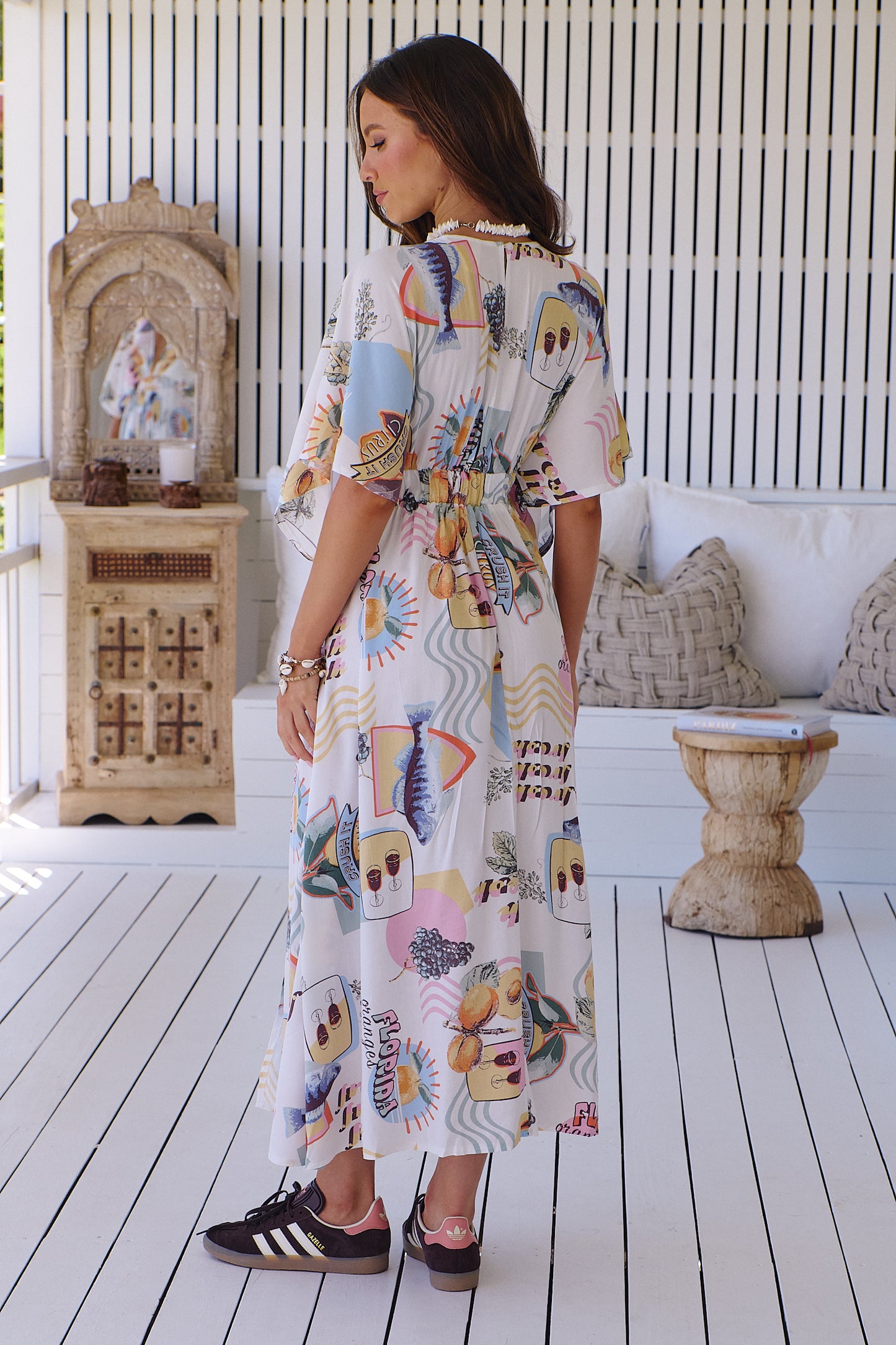 FLORIDA FEELS PRINT FIELDS MAXI DRESS