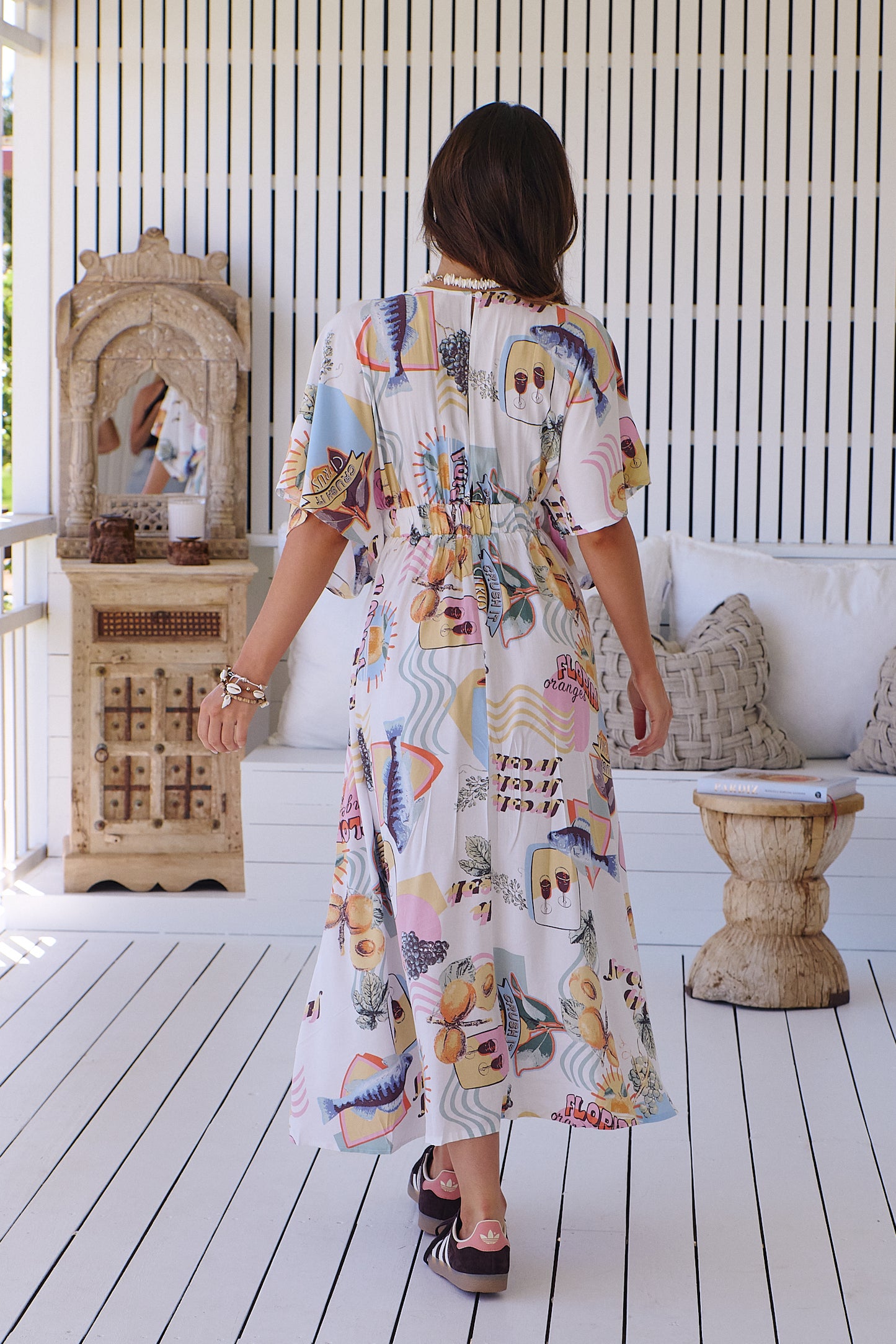 FLORIDA FEELS PRINT FIELDS MAXI DRESS