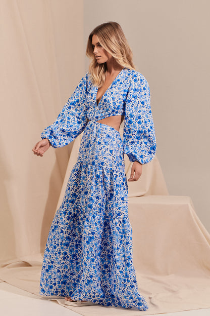 MYLAH PRINT DELILAH LINEN MAXI