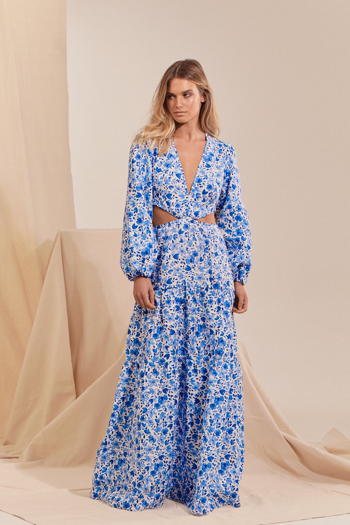 MYLAH PRINT DELILAH LINEN MAXI