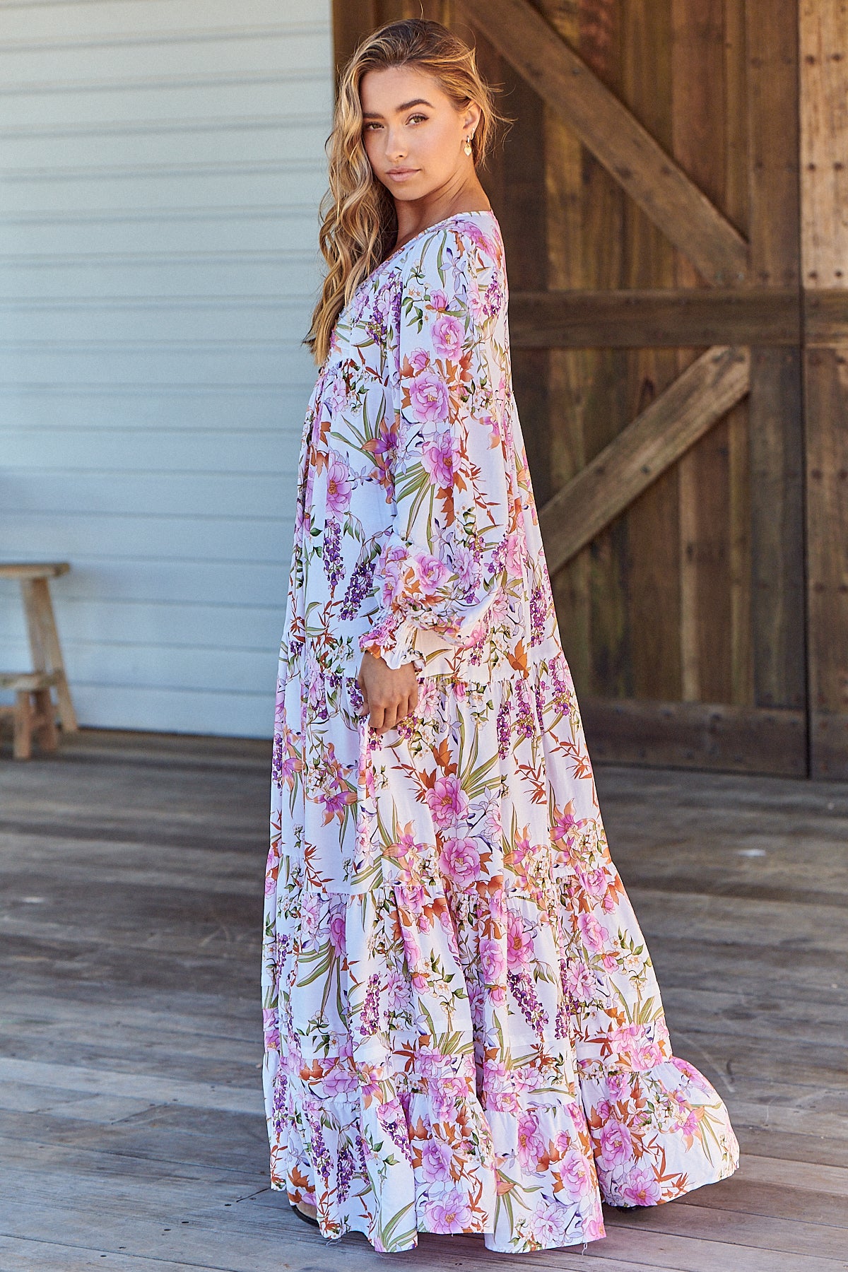 WHITE ACADIA ROSALIE MAXI DRESS