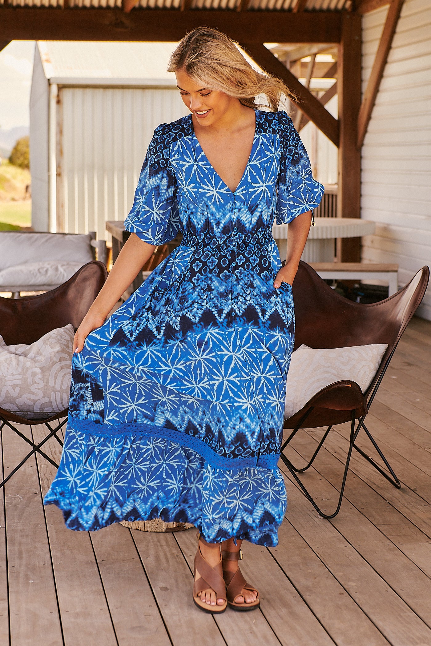 TRANQUIL TIDES PRINT MOLLI MAXI