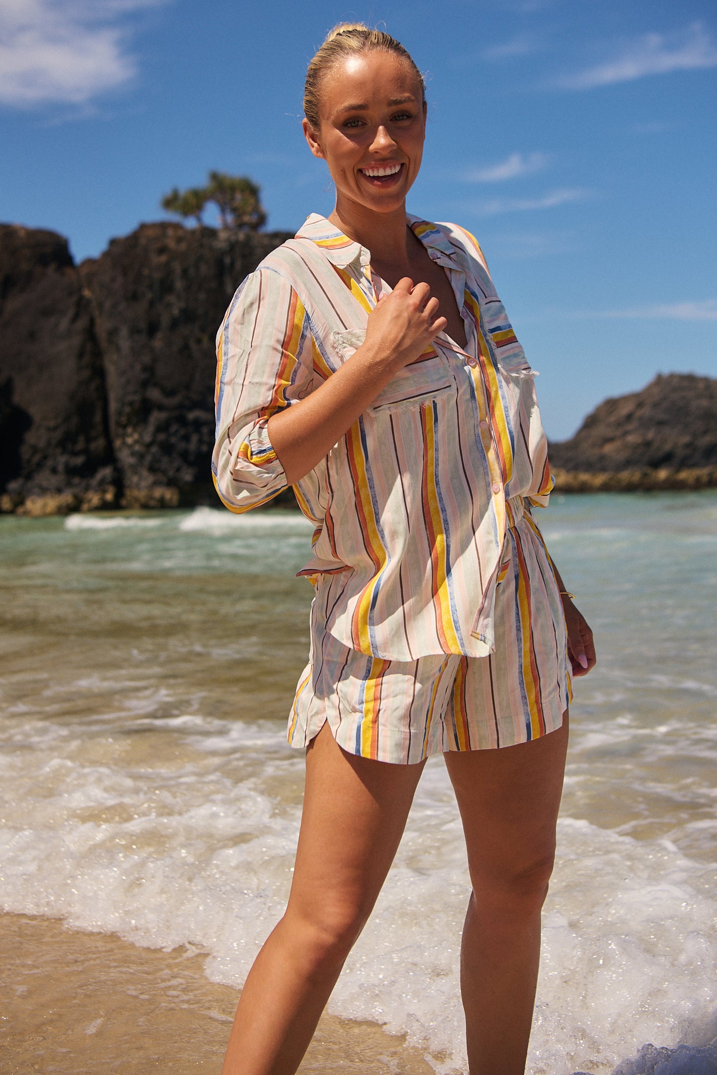COLOURED SANDS PRINT RHIANNON SHIRT