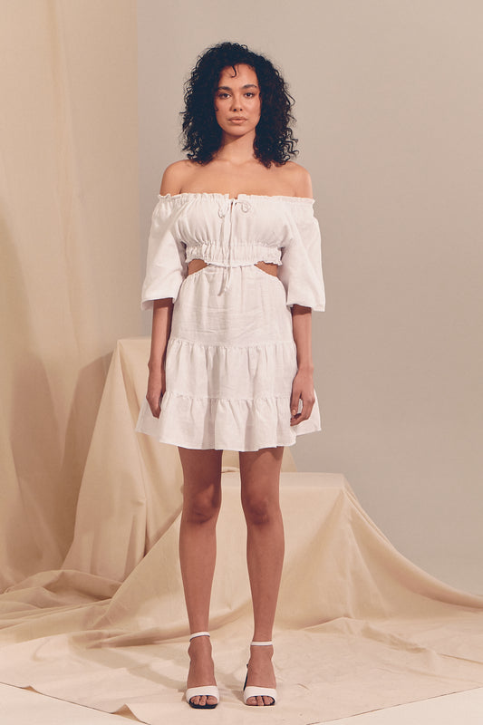 WHITE HAILEY MINI DRESS