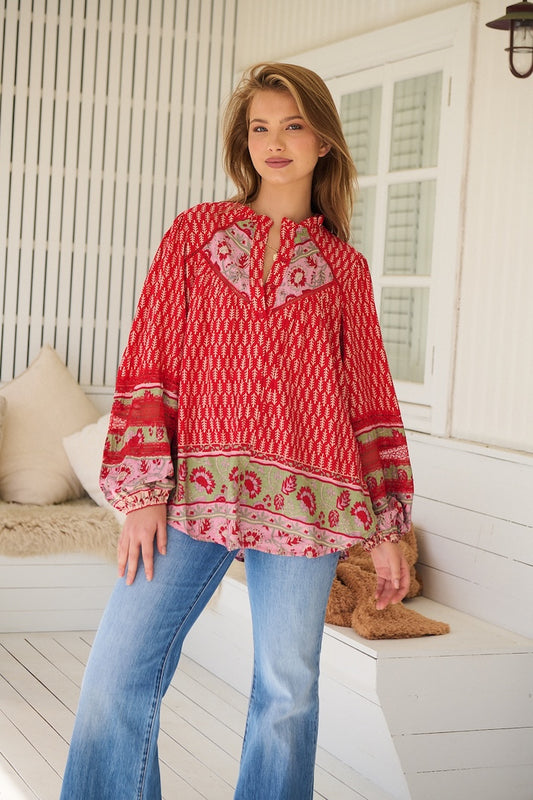 ZELIE PRINT ELIZA BLOUSE