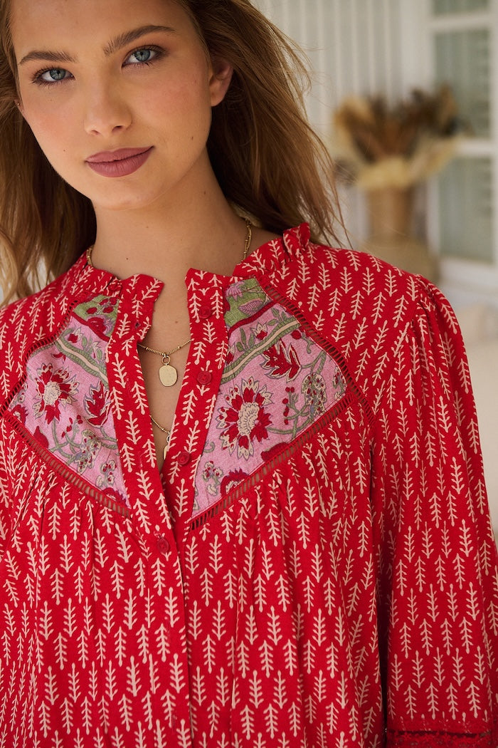 ZELIE PRINT ELIZA BLOUSE