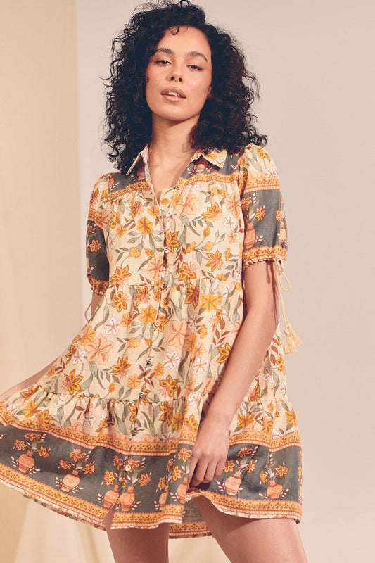 CREAM BORDER PRINT PIPPA MINI