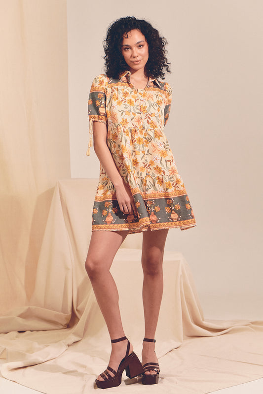 CREAM BORDER PRINT PIPPA MINI