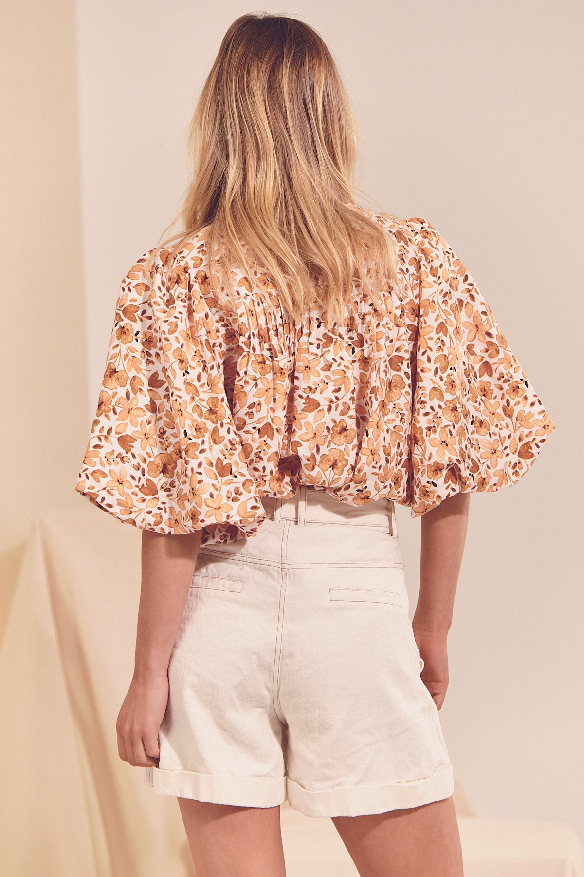 BILLIE PRINT BIRDIE LINEN BLOUSE