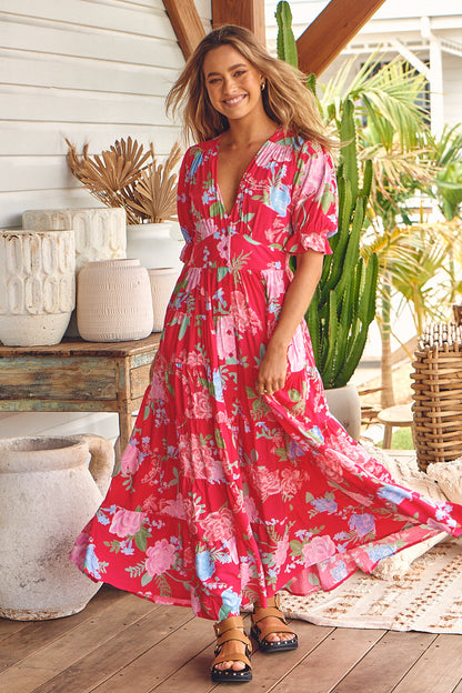 CERISE ANABEL MAXI DRESS