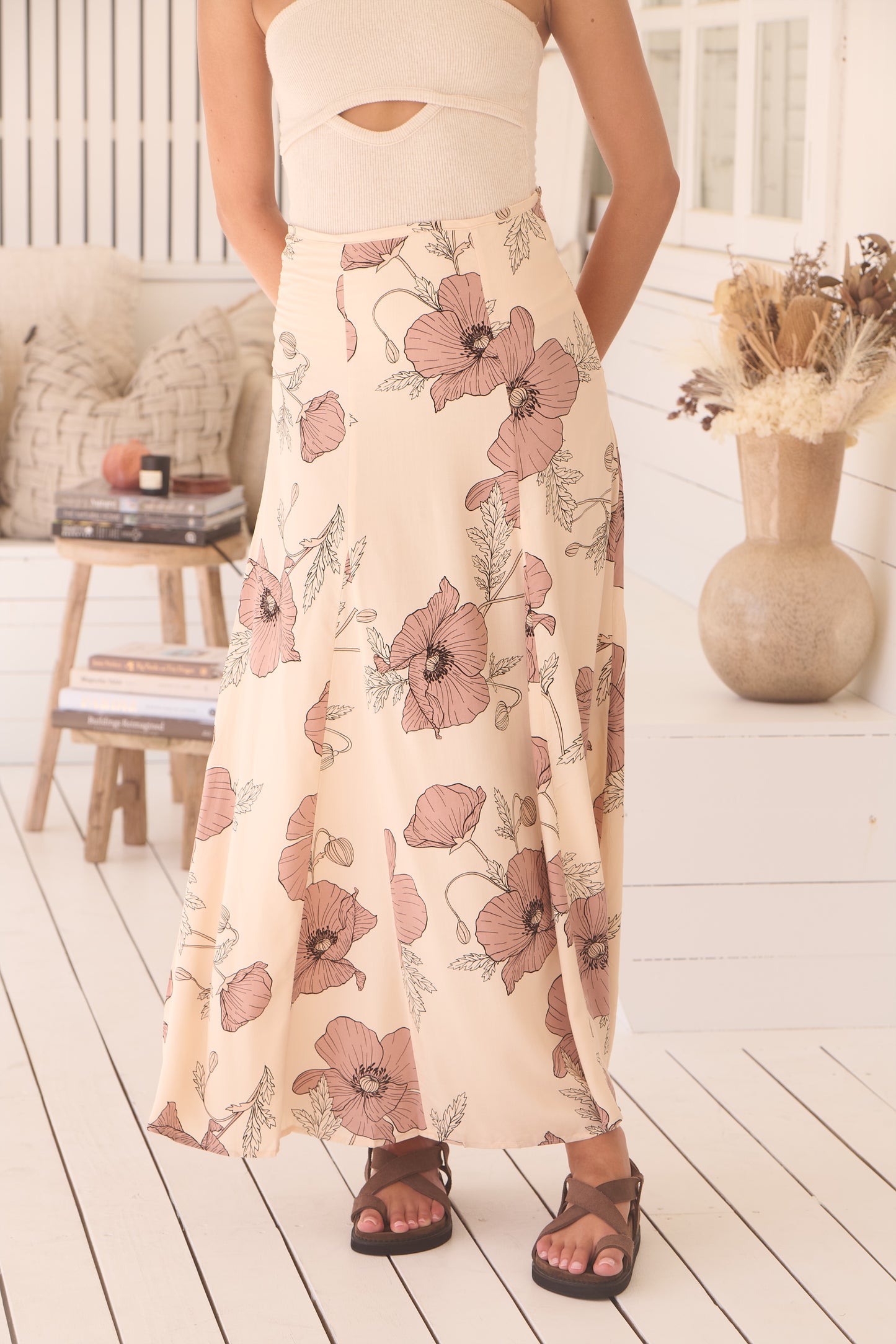 APRIL PRINT KHLOE MAXI SKIRT