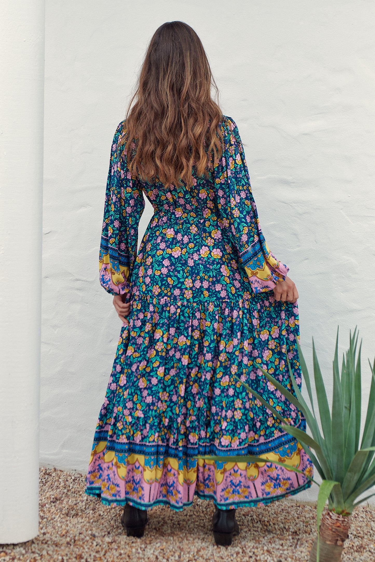 STAR SAPPHIRE PRINT TERESA MAXI DRESS